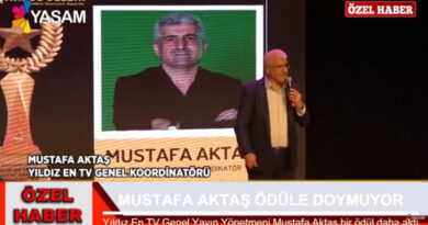 Yıldız En TV Genel Yayın Yönetmeni Mustafa Aktaş Ödül Aldı